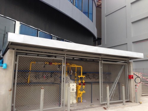 งานต่อเติมโครงสร้างโรงแก็ส โครงการแลนด์มาร์ค มหาชัย