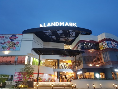 งานป้ายกล่องไฟ LED ไดคัท โครงการแลนด์มาร์คมหาชัย